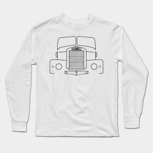 Scammell Highwayman classic 1960s lorry black outline graphic Long Sleeve T-Shirt